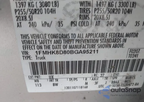 2011 Ford Explorer Xlt из США, поврежденный, VIN 1FMHK8D80BGA95211